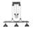 Melrose Barlett 3 - Light Smoke/Natural Iron Unique/Statement Pendant