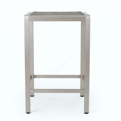 Outdoor Aluminum Frame Bar Table With PE Rattan Table Top