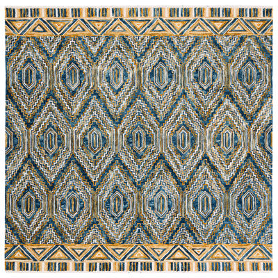 Tapis géométrique en laine touffeté à la main Deyoung