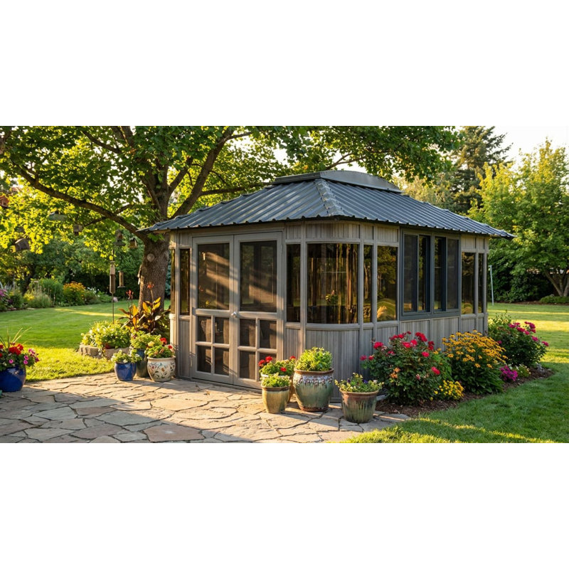 Pavillon de jardin en composite Ultrawood l 15,5 pi x P 11,5 pi Colorado