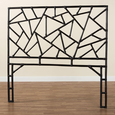 Lyall Bali & Pari Frydel Black Rattan Queen Size Standalone Headboard