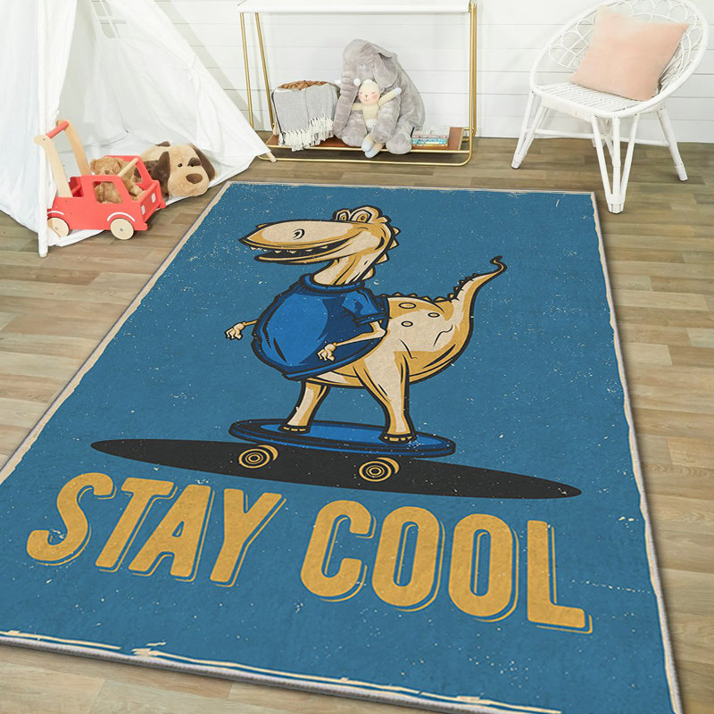 Luxurious Area Rug, 4.6 x 7.2 ft, 100% Polyester, 740 g/m² | Non-Slip Felt Dot Underside, Laminated Sponge for Comfort, Antibacterial & Easy to Clean | Stylish Velvet Fabric with Digital Print, Machine Washable