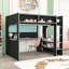 Lit mezzanine en bois avec rangement garde-corps et tiroir-220587538-220587536