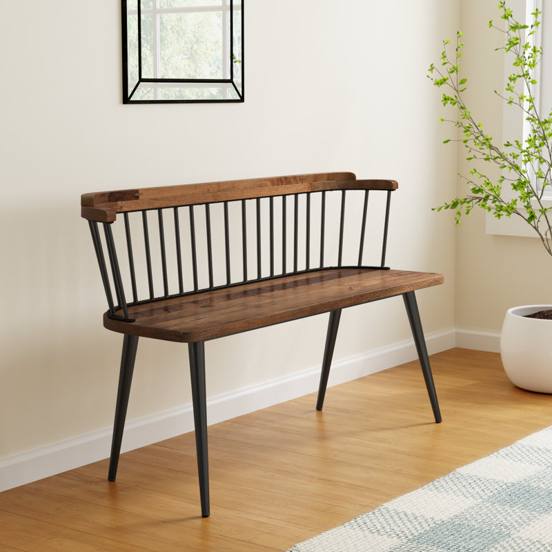 Eudora Bench, Natural Mango/Black