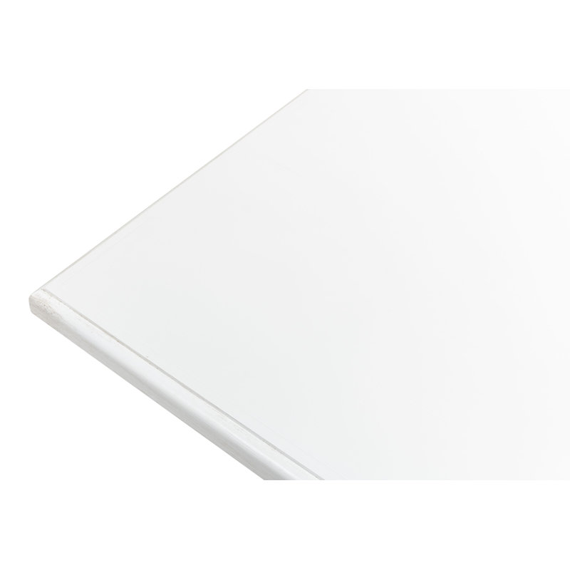 Table de salle à manger à tréteaux Lionisio, Blanc Cortina