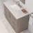 Hugo 48" Carrara White Marble Countertop Bath Vanity in Gray Oak with Faucet-90235006