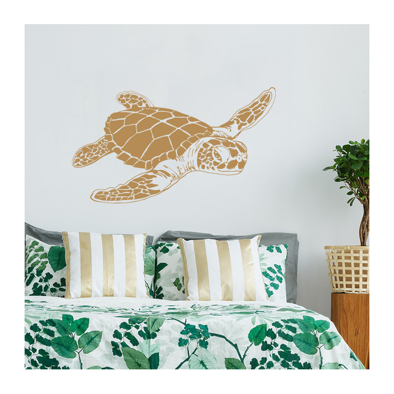 Décalcomanie murale tortue de mer, Brun pâle