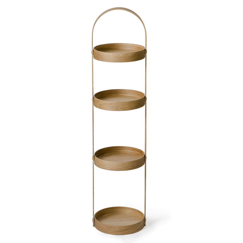 Ayven Freestanding Shower Caddy, White Oak