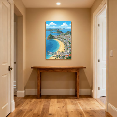 Scenic &Cityscapes Rio De Janeiro Cityscape Beach Skyline Mountains Ocean View Artwork