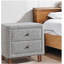 Mobilier de chambre à coucher classique avec deux tiroirs et table de chevet à deux tiroirs