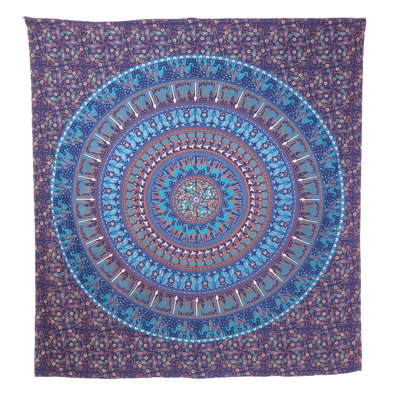 Tapisserie en coton 92 po x 84 po Mandala