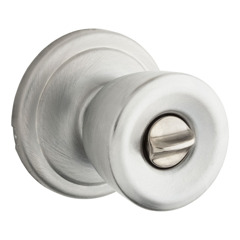 Abbey Keyed Entry Knob featuring SmartKey Security, Satin Chrome