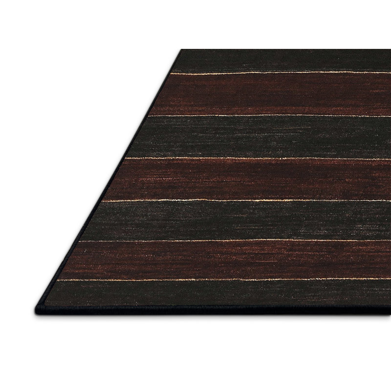 Tapis contemporain noir / brun, Rectangle 4 pi x 6 pi