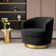 Velvet Swivel Barrel Chair (Set of 2)