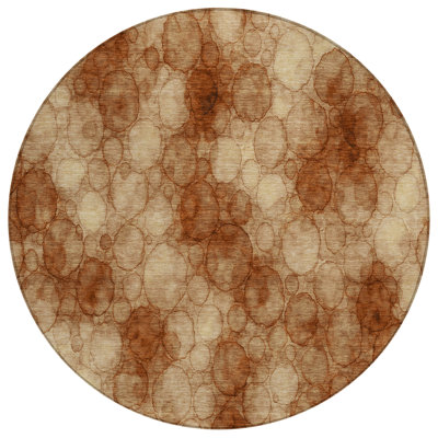 Machine Washable Indoor/Outdoor Chantille ACN2424 Abstract Rug