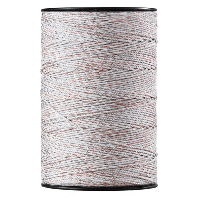 2625ft Heavy Duty Electric Fence Polywire for Livestock - High Tensile Horse & Cattle Fencing with Stainless Steel Conductors