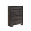 Ensemble de chambre à coucher avec lit plateforme gris 6 pièces: lit, commode, miroir, 2 tables de chevet, commode-1096855488