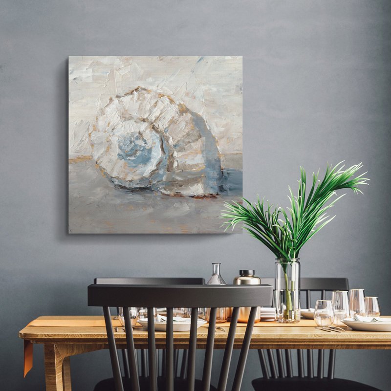 «Blue Shell Study III», reproduction d'art sur toile tendue, H 16 po x l 16 po x P 1 po