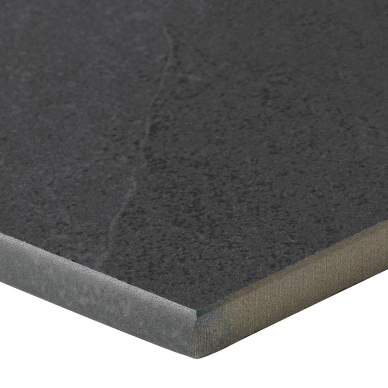 Fordham 3x24 Matte Porcelain Floor and Wall Bullnose Tile, Black