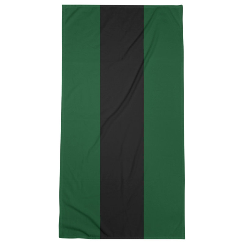 Lightweight Beach Towel, Green/Black