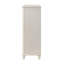 Commode 5 tiroirs en bois au fini blanc perle