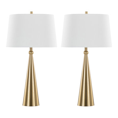 Ensemble de 2 lampes de table en métal Cone