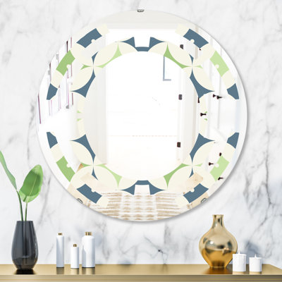 Miroir mural à cadre géométrique v artisanat