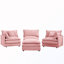 Canapé modulaire en L en chenille avec repose-pieds mobile-1912173798