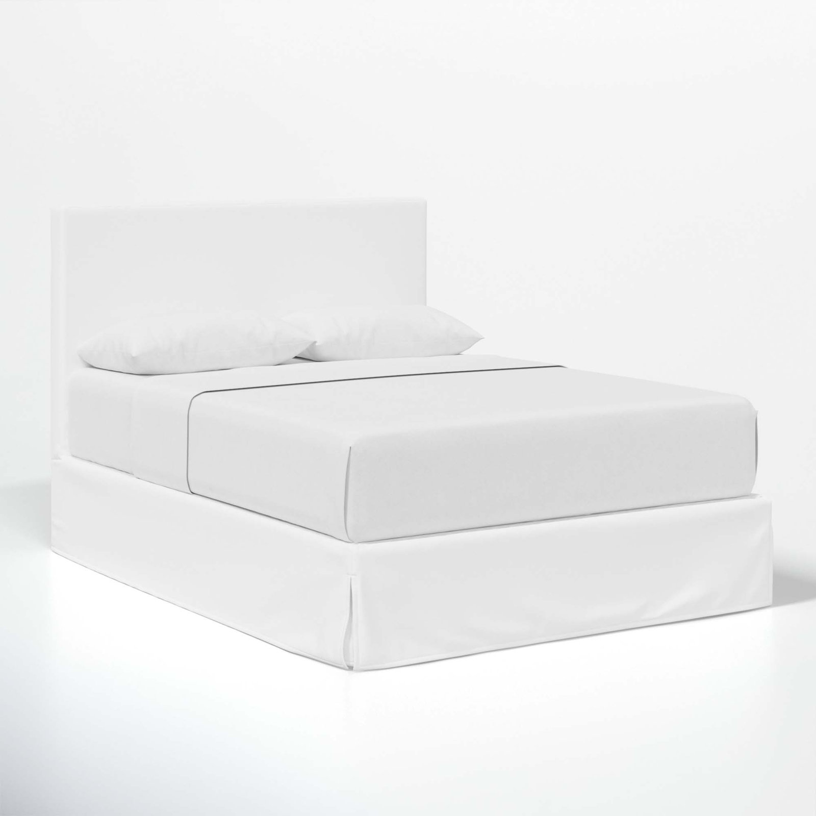 Verona Upholstered Slipcover Bed, King, White Performance Twill