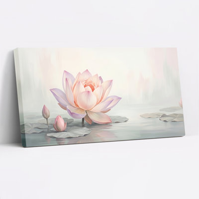 Lotus Flower Canvas Wall Art Set Of 1