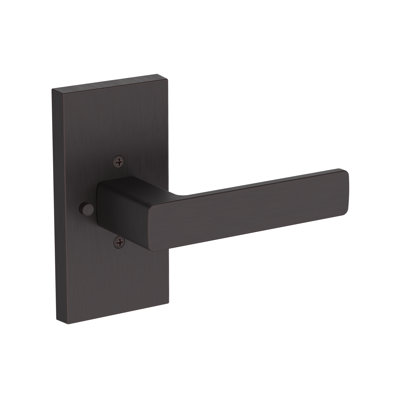 Sharpewood Privacy Lever with Contemporary 5in Rose in Venetian Bronze