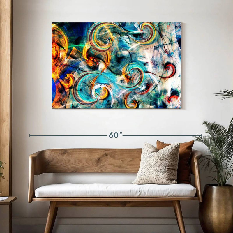 Avery Light Curves Abstract, 30" H x 45" W