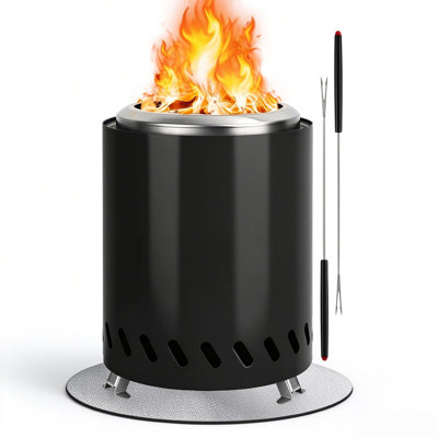 Round Wood Burning Outdoor Fireplace