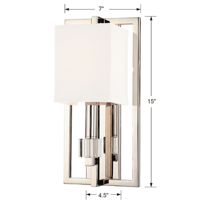 Applique murale 1 lumière Dunkelberger, Nickel poli