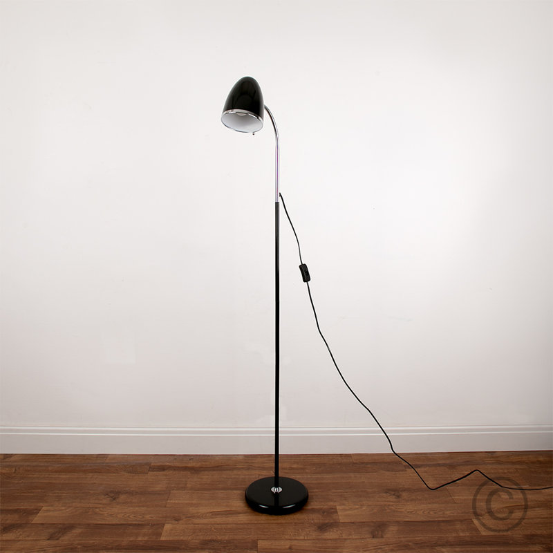 Aquavia 135cm Task Floor Lamp, Black
