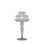 Novecento Table Lamp White Striped Glossy Chrome E12 Ul