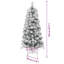 Artificial Hinged Christmas Tree Green and white-41656703