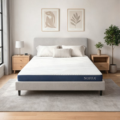 4 Inch Full Size High-Density Memory Foam Mattress Topper, Medium Firm Support for Back Pain with Removable Cotton Cover, Non-Slip Bottom