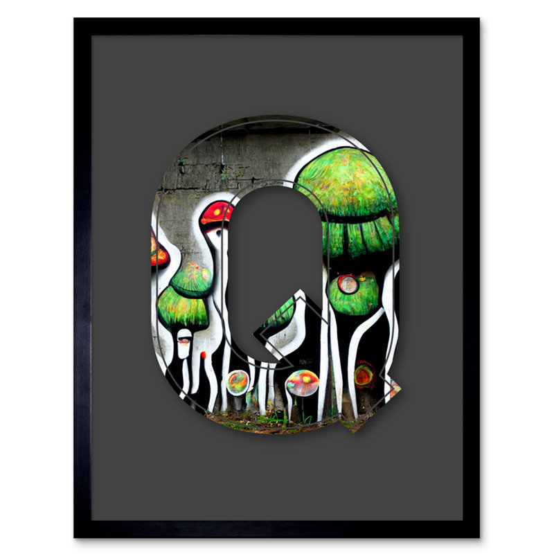 Letter Q Abstract Trippy - Single Picture Frame Print