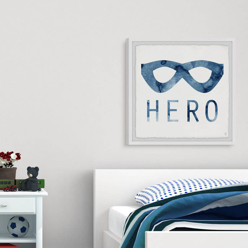 « hero mask ii », art encadré Mathais, H 24 po x l 24 po x P 1,5 po