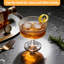 Ensemble de 6 verres à côtes rétro - Martini cristal