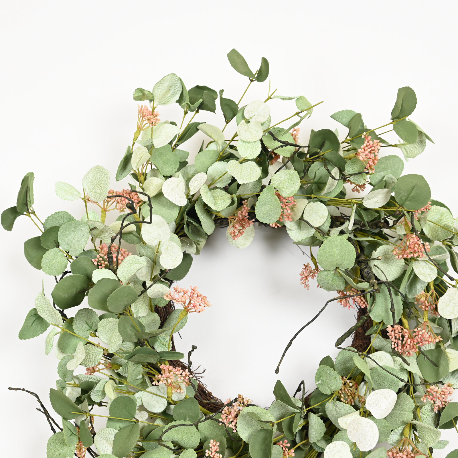 22" Handcrafted Eucalyptus, Berry Wedding Wreath