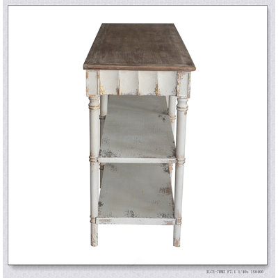 Console 63 x 19,5 x 35,5 po à trois niveaux en bois