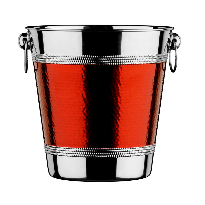 Janeen Stainless Steel Champagne Bucket, Red