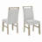 5Pc 66"W Rectangular White Faux Marble Top Dining Set