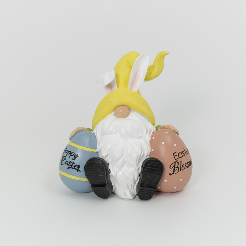 10.9 in. Resin Easter Egg Gnome
