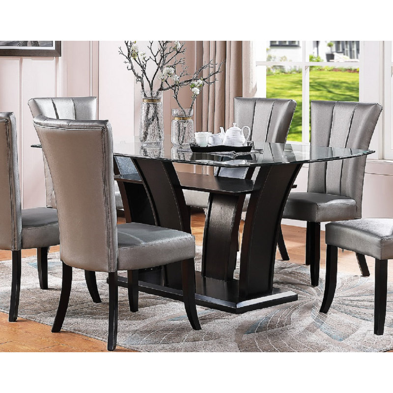 Lowery Oval Glass Top Dining Table