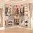 Natashia 71'' - 110'' W  Freestanding Closet System with Drawers-691474136