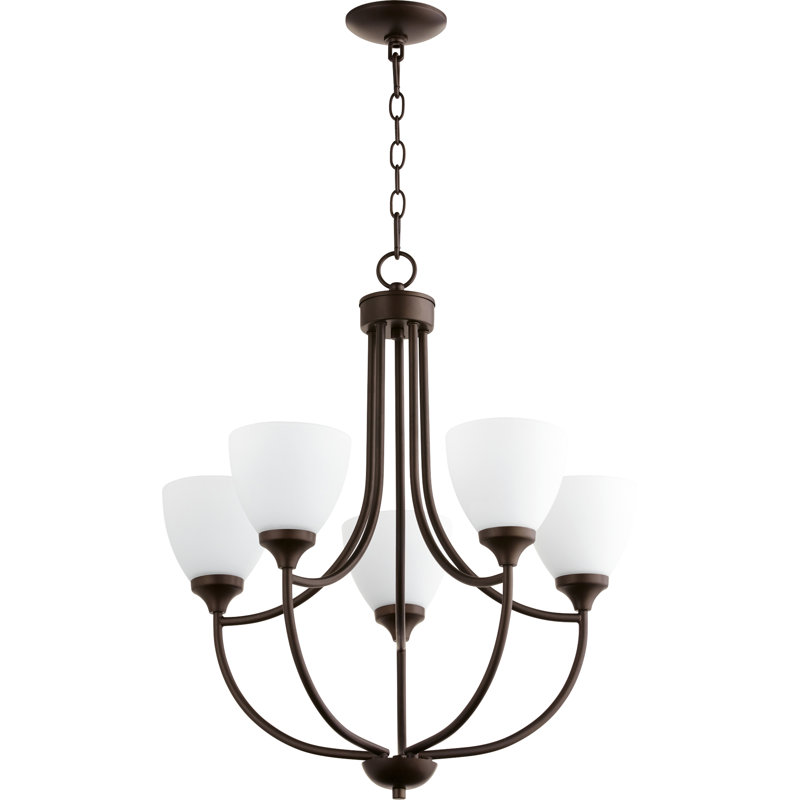 Radack 5 - Light Dimmable Empire Chandelier, Oiled Bronze