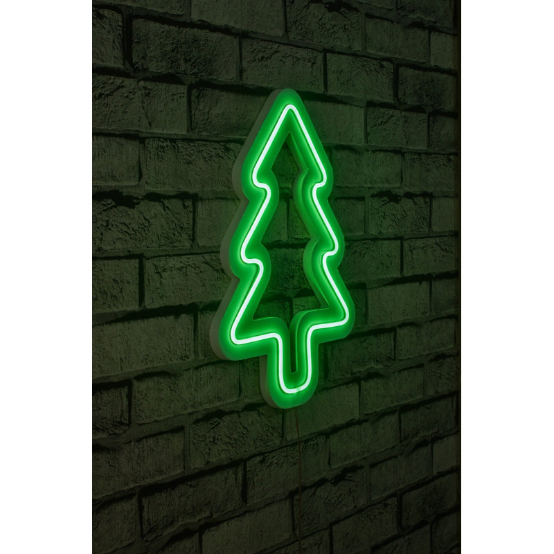 Bande d'éclairage flexible à DEL néon, imperméable IP67, vert, 21 x 11,8 x 0,8 pouces | Adaptateur 12V 4A, 570 lumens, système de fixation murale intégré, gabarit en mousse de PVC | Parfait pour la décoration intérieure et l'ambiance des fêtes